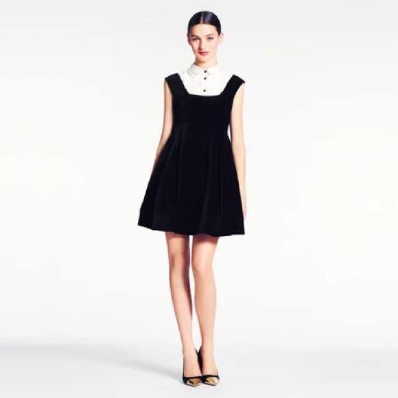 kate spade black velvet dress